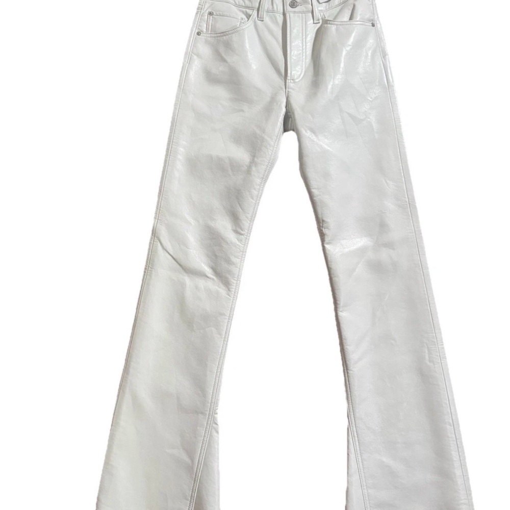 NWT Women’s AGOLDE Kick Boot Mid Rise Collagen Leather Jeans Size 27